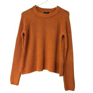 Quince Womens Small Organic Cotton Sweater Terracotta Rust Pullover